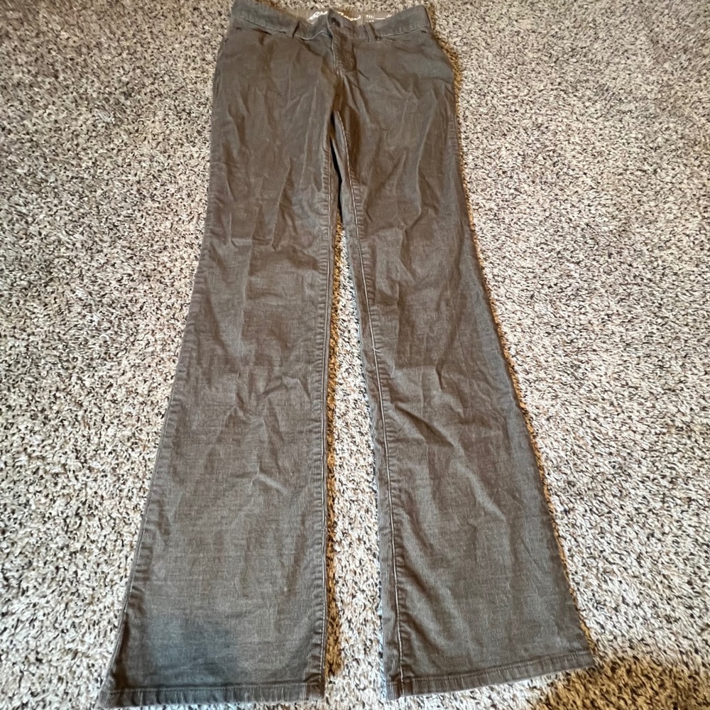 Eddie Bauer Womens Brown Corduroy Pants Slightly Curvy Bootcut Size 30